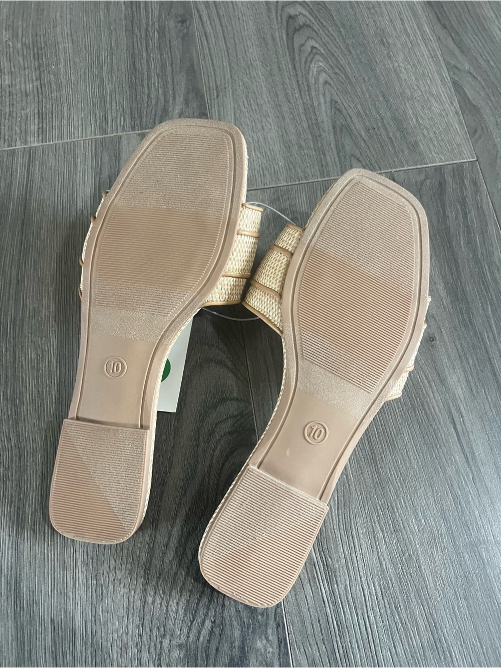 a new day Tan Slide Sandals with Clear Jewel Accents - Picture 4 of 4